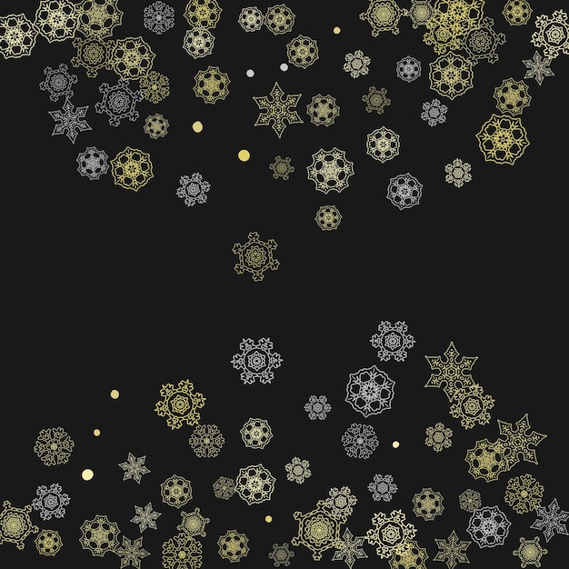 Vector christmas and new year snowflakes