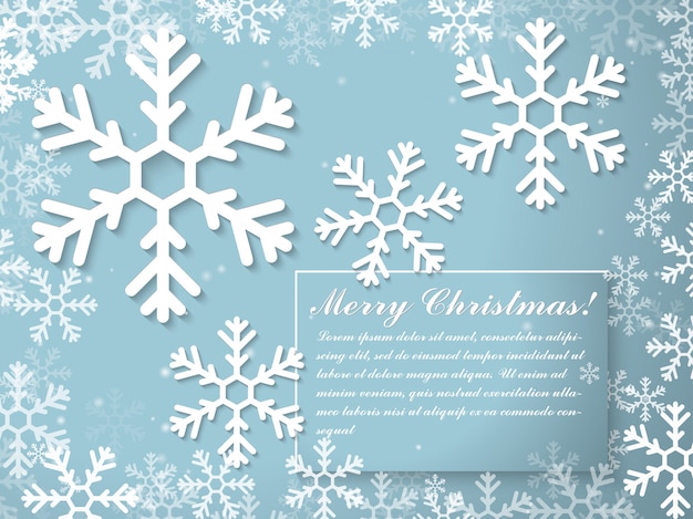 Christmas and new year typographical greeting card template