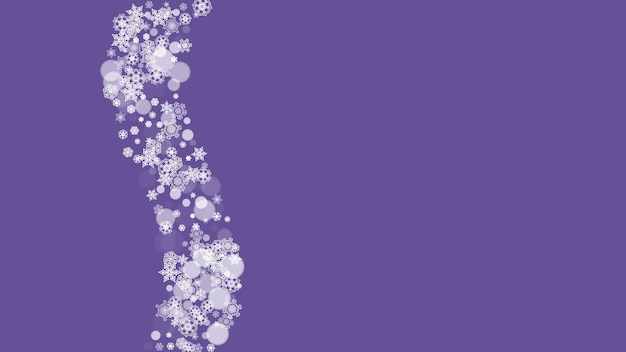 Christmas and new year ultra violet snowflakes