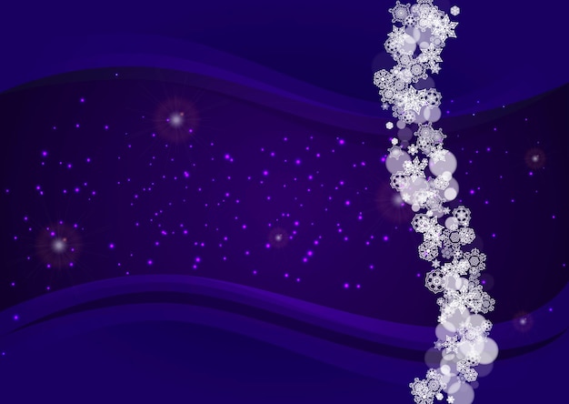 Christmas and New Year ultra violet snowflakes