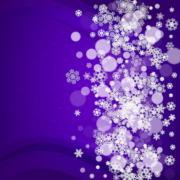 Christmas and New Year ultra violet snowflakes