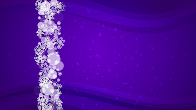 Christmas and New Year ultra violet snowflakes