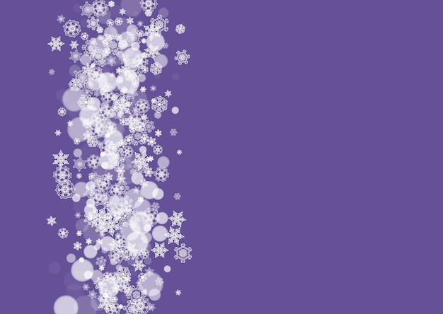 Christmas and New Year ultra violet snowflakes