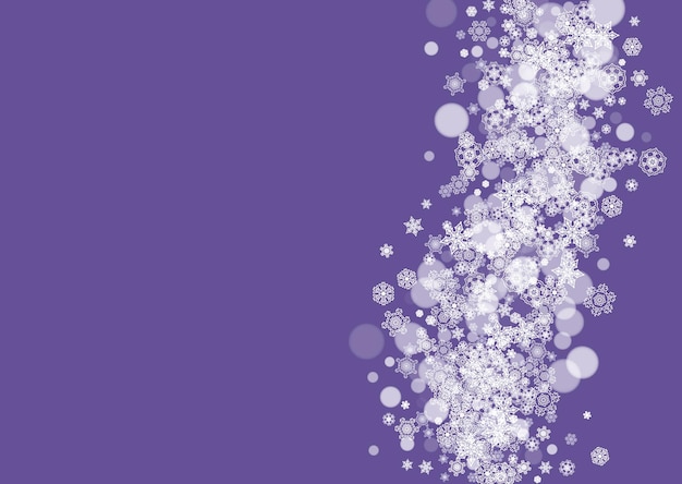 Christmas and New Year ultra violet snowflakes