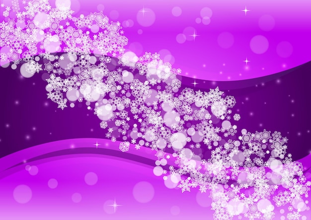 Christmas and New Year ultra violet snowflakes