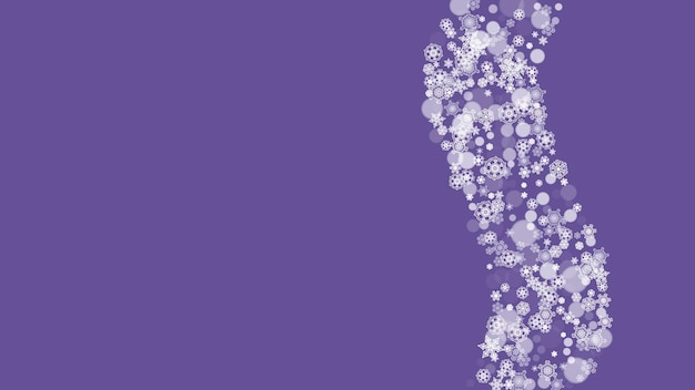 Vector christmas and new year ultra violet snowflakes