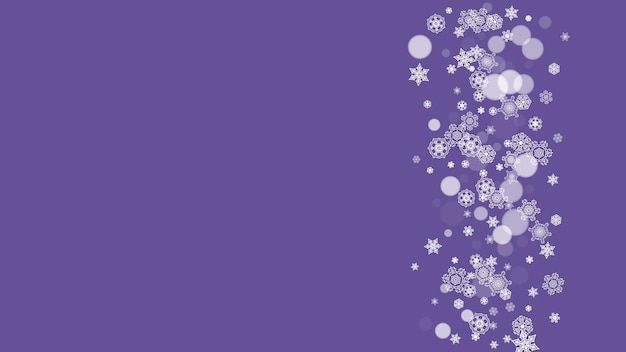 Christmas and New Year ultra violet snowflakes