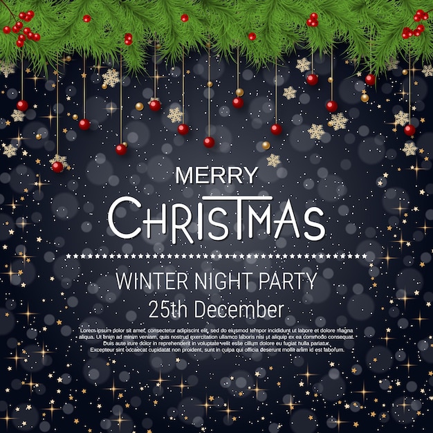 Christmas and New Year vector illustration