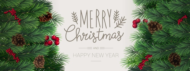 Christmas and New year vector template