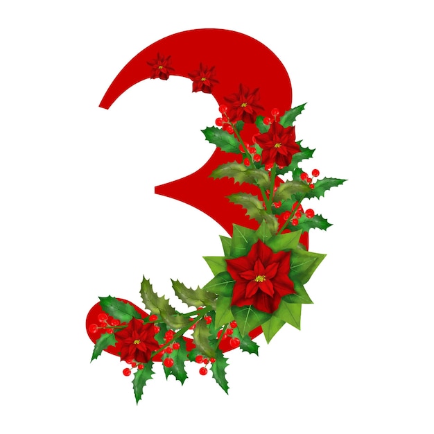 Christmas Number Illustration is perfect for mugs, bags, 
Pillows, T Shirts etc. whatever you want.