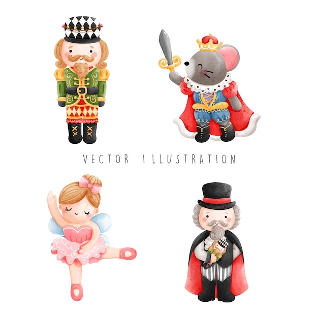 Christmas nutcracker vector illustration