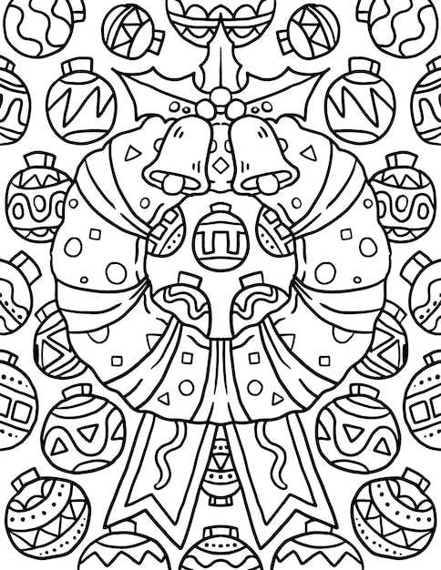 Christmas Ornament Doodle Coloring page