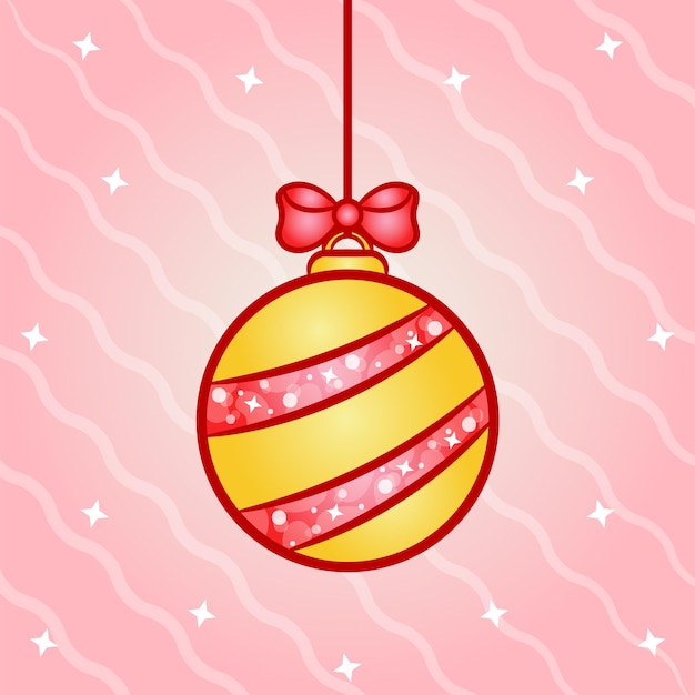 Christmas ornament drawing sticker with gradient colors