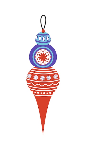 Christmas ornament Icicle Decoration Cartoon flat vector