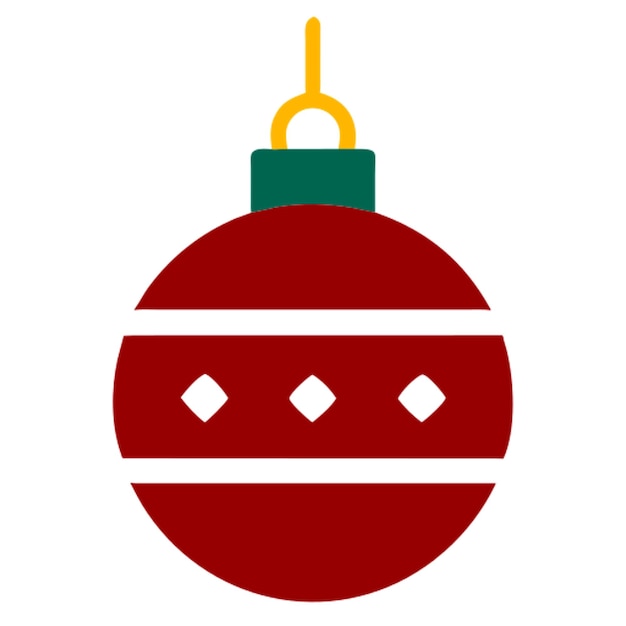 Vector christmas ornament white background centered icon