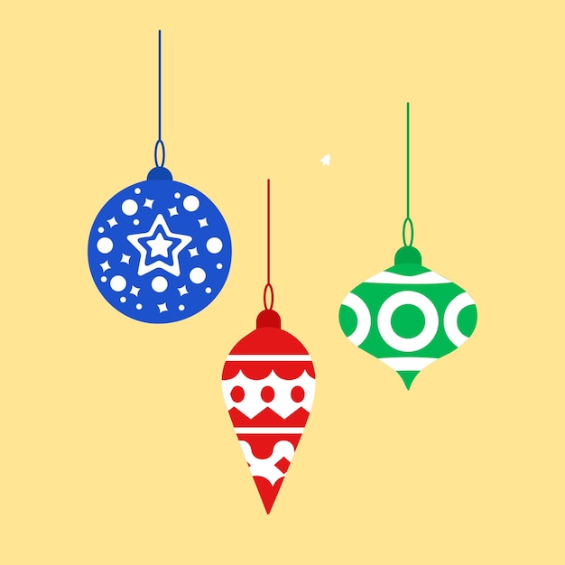 Vector christmas ornaments illustration