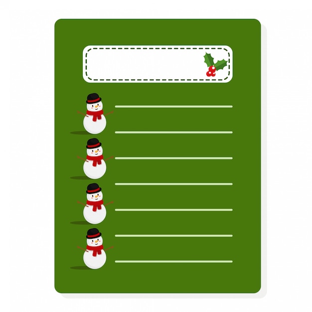 Набор для рождественской печати для распечатки, письма, дневника, записки