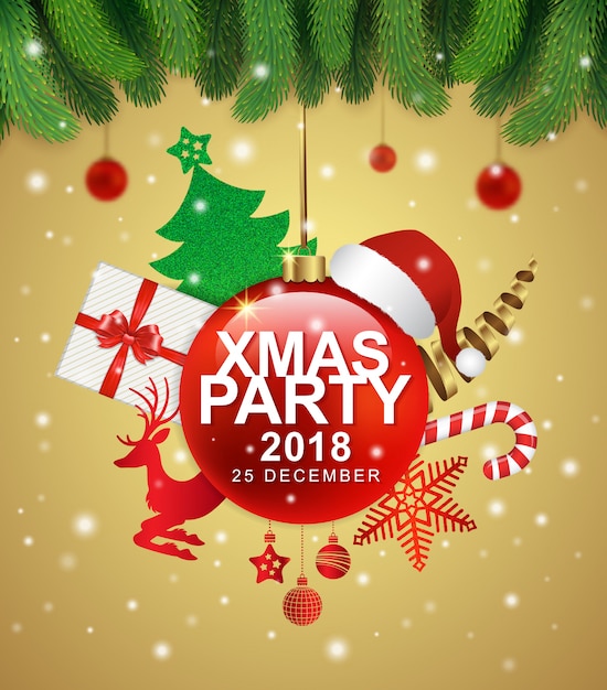 Christmas party banner design template