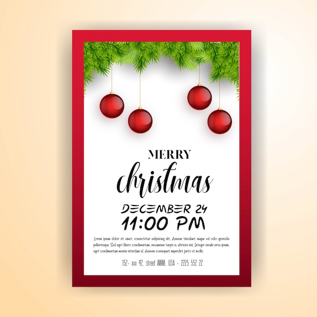 Vector christmas party cards and poster