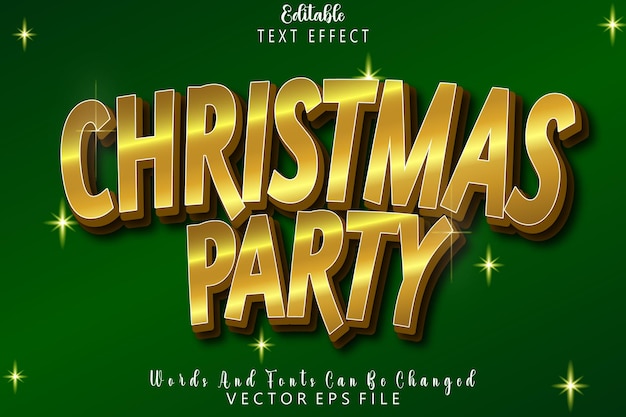 Christmas Party Editable Text Effect Emboss Modern Style