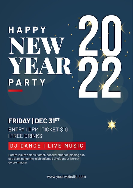 Christmas party flyer template