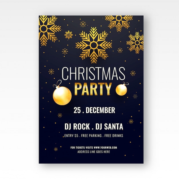Vector christmas party flyer