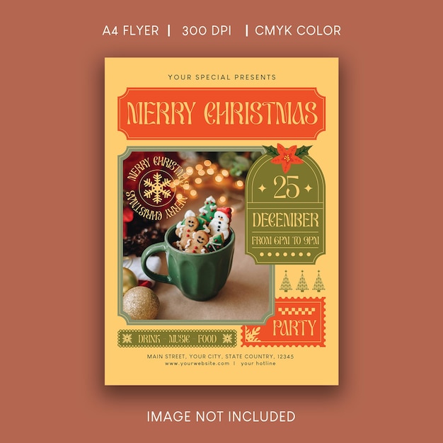 Vector christmas party flyer