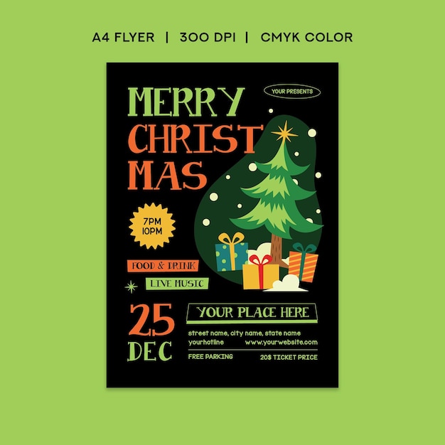 Vector christmas party flyer