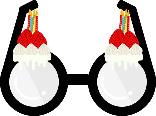 Vettore occhiali da festa di natale ghirlande bandiere etichette bolle nastri e adesivi collezione di icone decorative merry christmas
