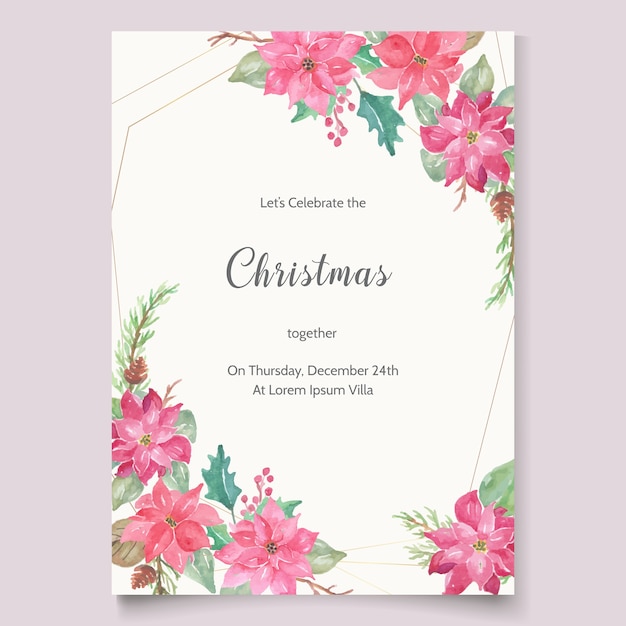 Christmas party invitation template