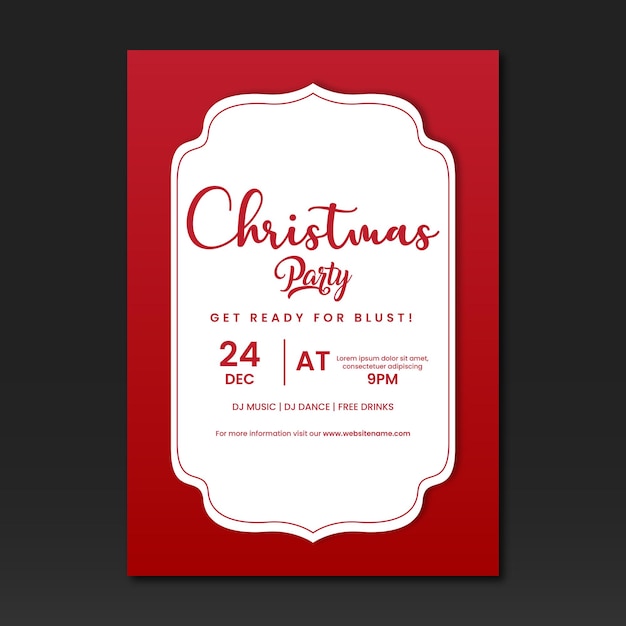 Christmas Party Invitation Template