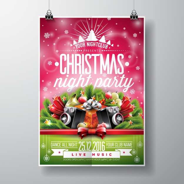 Christmas party poster design