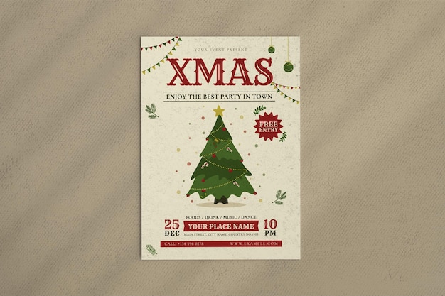 Christmas Party Poster Template