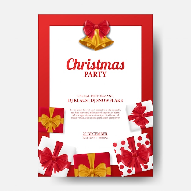 Christmas party poster template