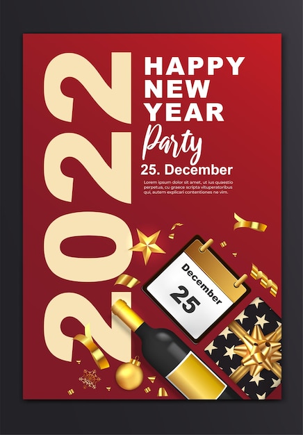 Christmas party poster template