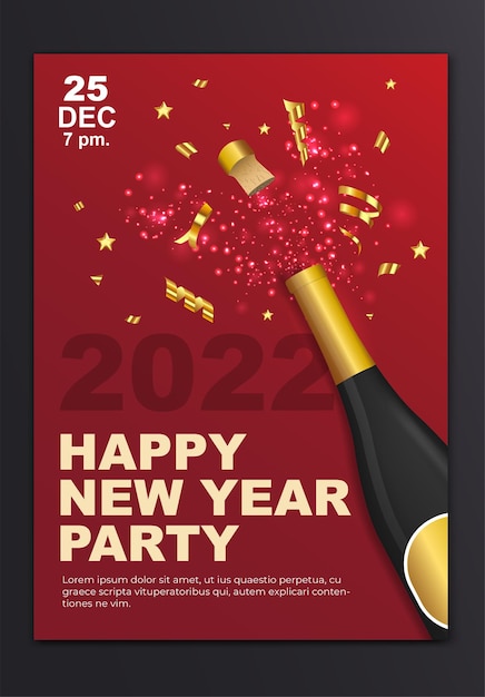 Christmas party poster template