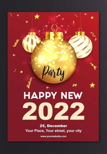 Christmas party poster template