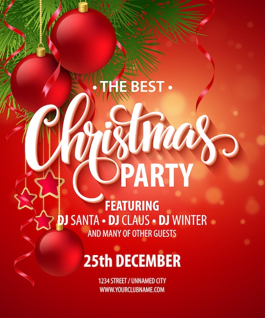 Christmas Party poster template