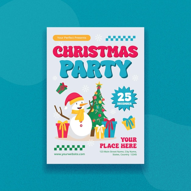 クリスマスパーティーのポスター