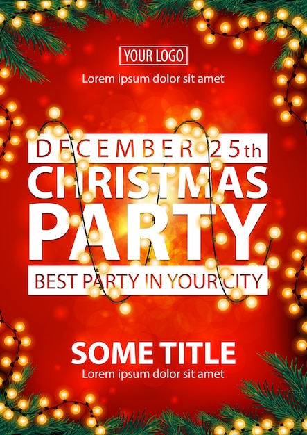 Vector christmas party poster