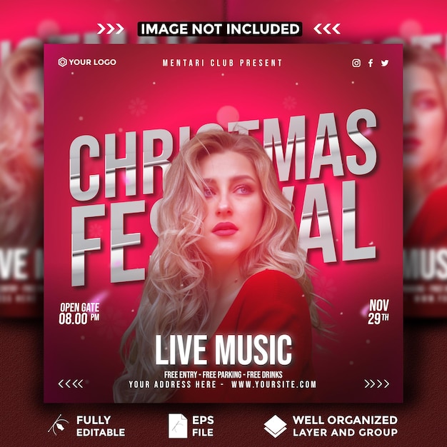 Christmas Party Social Media Template