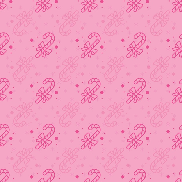 Christmas Pastel Pink Candy Cane seamless repeat pattern background design