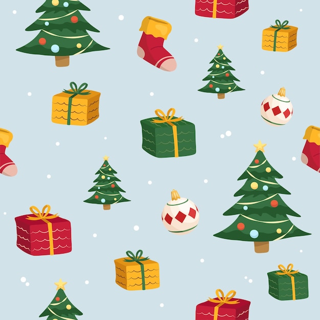 Christmas Pattern Background Seamless Christmas Pattern tile