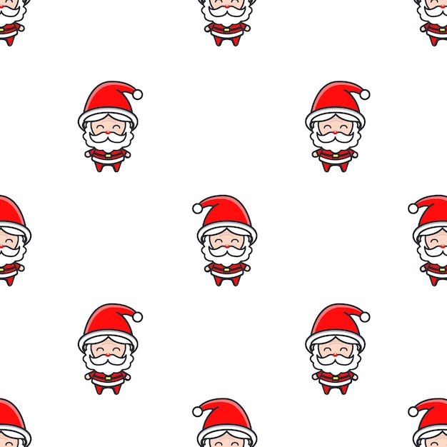 Christmas pattern with santa claus