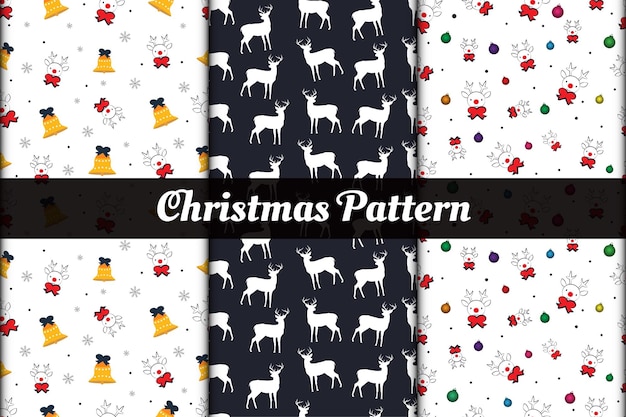 Christmas patterns seamless backgrounds collection