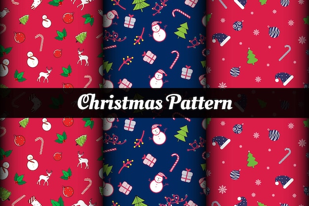 Christmas patterns seamless backgrounds collection