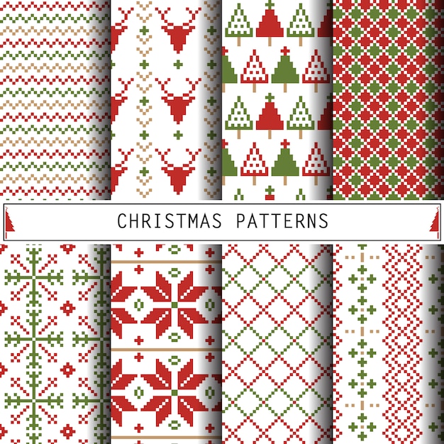 Vector christmas patterns