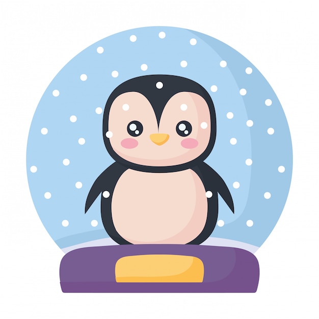 Design pinguino di natale