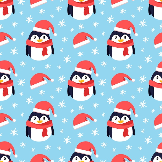 Modello di pinguino di natale