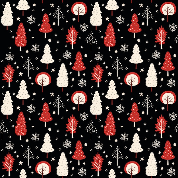 christmas pine tree boho pattern 111